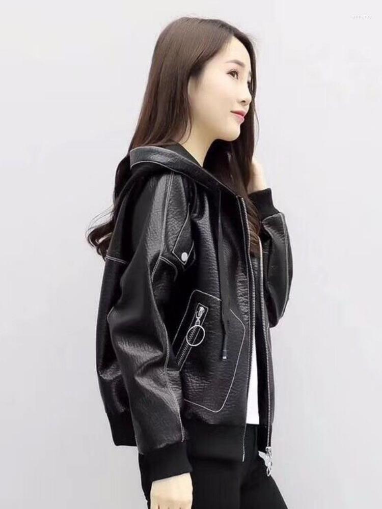 Women' Leather 2022 Autumn And Winter Hooded With Zippers Loose Solid Color Suit Jacket Fashion Women Coat T404, Thicken
Women' Leather 2022 Autumn And Winter Hooded With Zippers Loose Solid Color Suit Jacket Fashion Women Coat T404, Thicken