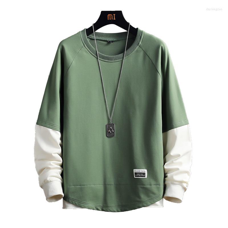 Men's Hoodies Men Male Harajuku Fake Two-piece Pullovers Top Loose Long Sleeve O-Neck Casual Basic T-shirt Tees, Green
Men's Hoodies Men Male Harajuku Fake Two-piece Pullovers Top Loose Long Sleeve O-Neck Casual Basic T-shirt Tees, Green