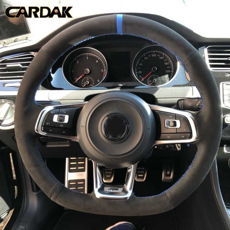 Carbon fiber Black Suede Car Steering Wheel Cover for Volkswagen Golf 7 GTI R MK7 Polo Scirocco car accessories
Carbon fiber Black Suede Car Steering Wheel Cover for Volkswagen Golf 7 GTI R MK7 Polo Scirocco car accessories