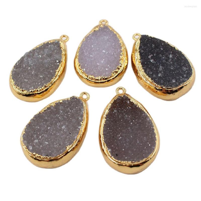 Pendant Necklaces APDGG 5PC Natural White Quartz Crystal Freedom Water Drop Gold Plated Connector For Necklace Jewelry DIY
Pendant Necklaces APDGG 5PC Natural White Quartz Crystal Freedom Water Drop Gold Plated Connector For Necklace Jewelry DIY