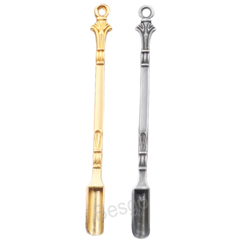 Metal Mini Shovel Spoon Portable Vintage Mini Tobacco Powder Scoop Hookah Smoking Powders Spoons Multiple Uses Hanging Scoops BH787257453