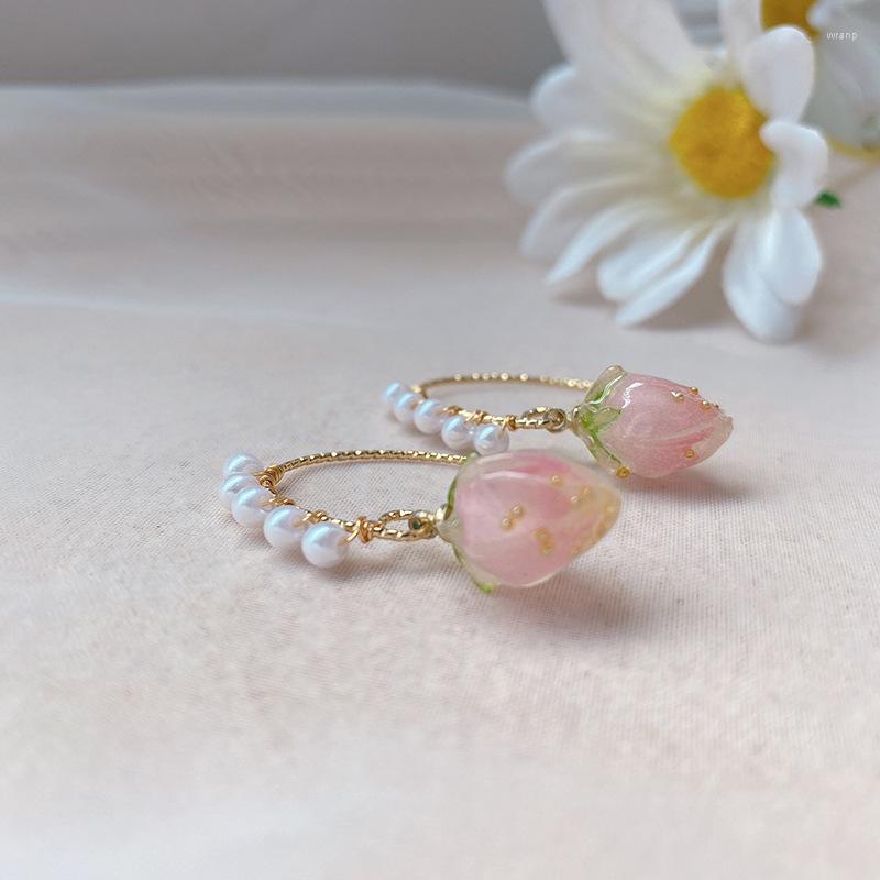 Dangle Earrings 2022 Women Sweet Pink Strawberry Pearl C Shape Hoop Ear Hook Flower Drop For Lady Gift To Girlfriend
Dangle Earrings 2022 Women Sweet Pink Strawberry Pearl C Shape Hoop Ear Hook Flower Drop For Lady Gift To Girlfriend