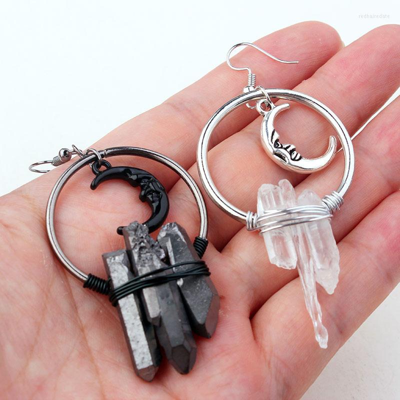 Dangle Earrings Healing Jewelry Natural Stone Drop Crescent Wire Wrap Crystal Pillar Dangles Black Clear Quartz Witchy Bohemia
Dangle Earrings Healing Jewelry Natural Stone Drop Crescent Wire Wrap Crystal Pillar Dangles Black Clear Quartz Witchy Bohemia