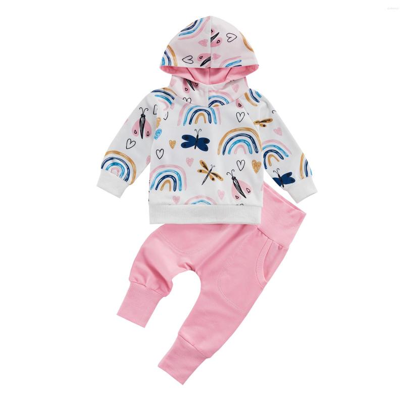 Clothing Sets 0-24M Autumn Baby Girls Boys Clothes Butterfly Rainbow Heart Printed Hooded Tops Elastic High Waist Pants
Clothing Sets 0-24M Autumn Baby Girls Boys Clothes Butterfly Rainbow Heart Printed Hooded Tops Elastic High Waist Pants