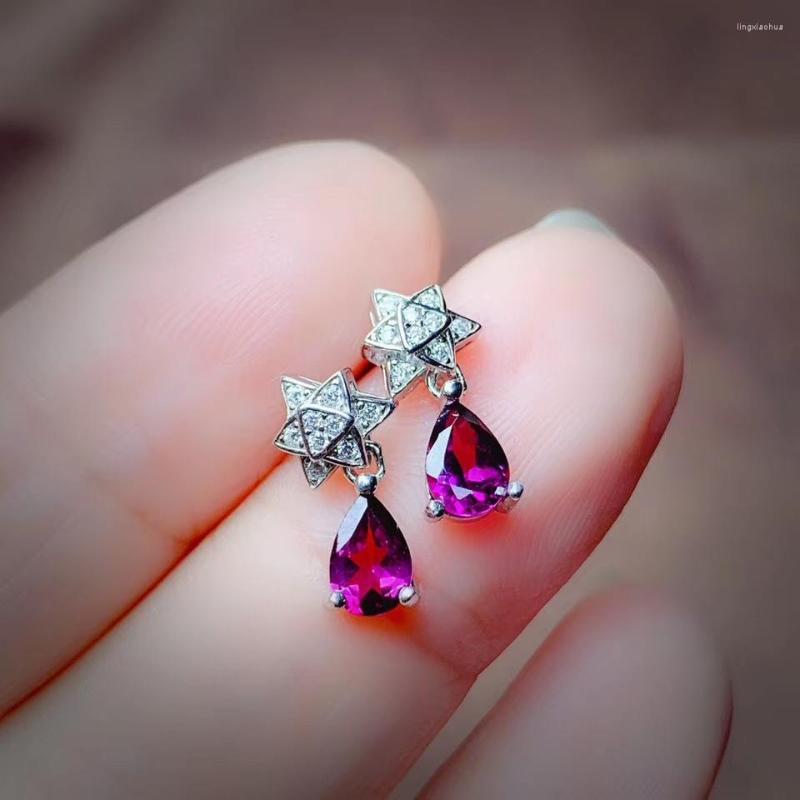 Stud Earrings Fashion Lovely Stars Water Drop Natural Red Garnet Gemstone 925 Silver Female Party Gift Jewelry
Stud Earrings Fashion Lovely Stars Water Drop Natural Red Garnet Gemstone 925 Silver Female Party Gift Jewelry