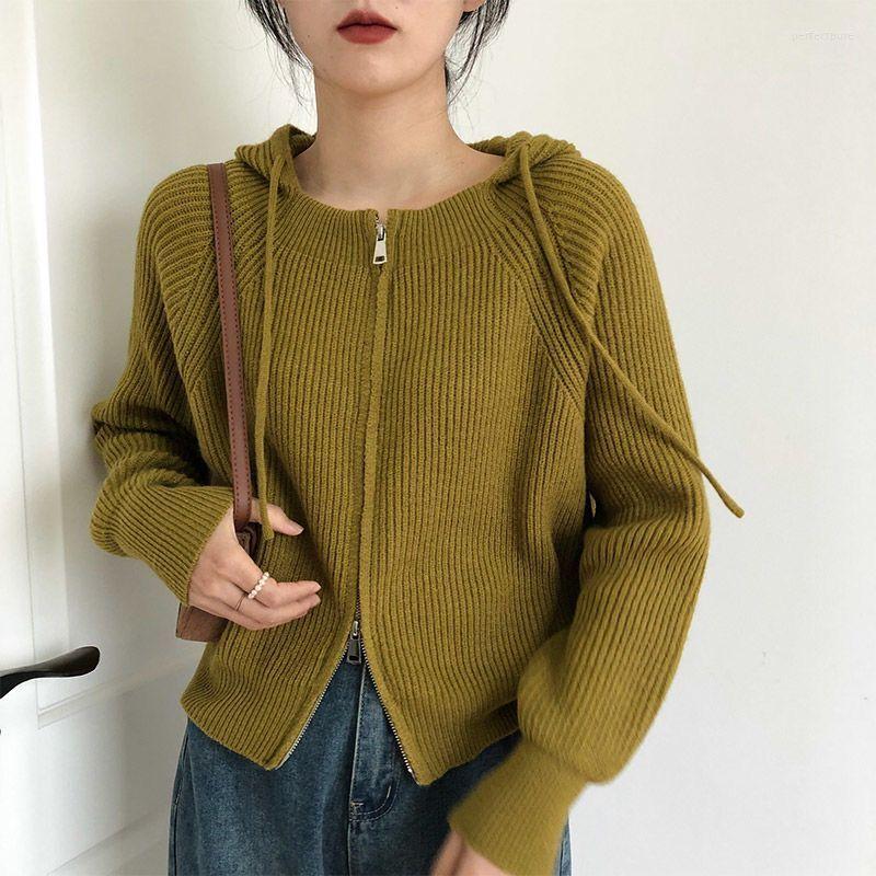 Women' Knits Women' Clothing Hooded Knitting Sweater Zipper Long Sleeves Casual Korean Fashion Baggy Cardigan Outerwear Tops Ladies, Army green
Women' Knits Women' Clothing Hooded Knitting Sweater Zipper Long Sleeves Casual Korean Fashion Baggy Cardigan Outerwear Tops Ladies, Army green