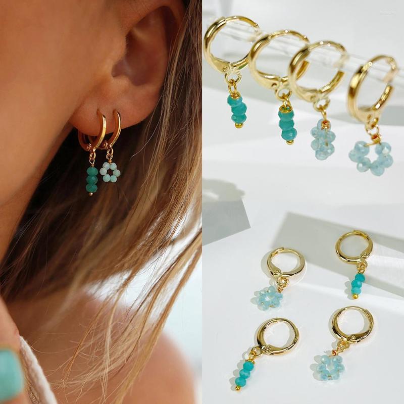 Hoop Earrings Ins Simple Handmade Natural Stone Pendants Blue Beaded Drop For Women Boho Copper Flower Huggie Gift Jewelry
Hoop Earrings Ins Simple Handmade Natural Stone Pendants Blue Beaded Drop For Women Boho Copper Flower Huggie Gift Jewelry