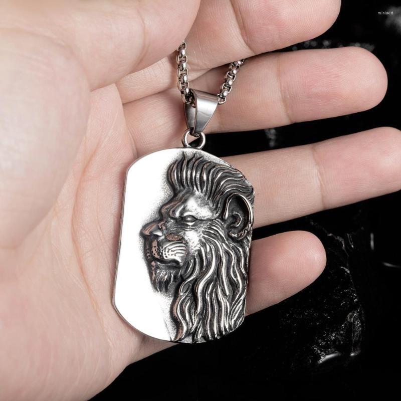 Pendant Necklaces Stainless Steel Necklace Animal Lion Dog Tag Chain Punk Jewelry Gift For Men
Pendant Necklaces Stainless Steel Necklace Animal Lion Dog Tag Chain Punk Jewelry Gift For Men