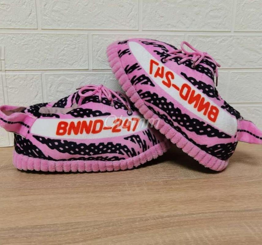 Slippers Fluffy Plush Basketball Slipper Winter Sneaker Home Shoes Men/Women House or Sliders Indoor Slides Funny