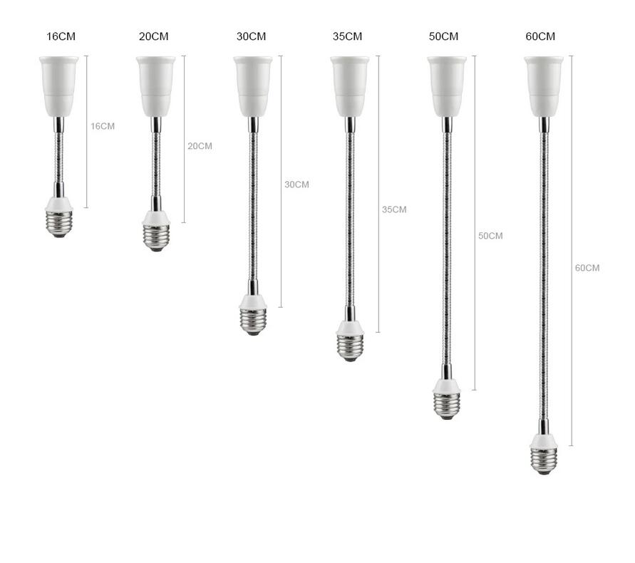 Base E27 to E27 Lamp Adapters 16CM 20CM 30CM 35CM 50CM 60CM Extension Light Holder Converters Hose lampholder