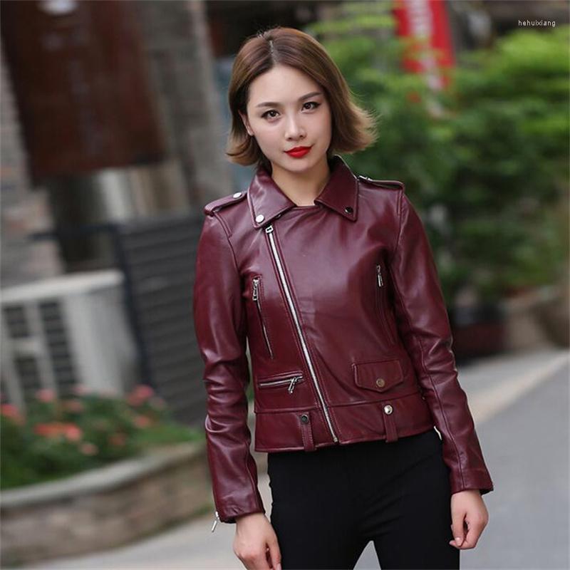 Women's Leather Oblique Zipper Sheepskin Coats Womens Motorcycle Genuine Jacket Women Slim Short Coat Jaqueta De Couro Motoqueiro Spring, Red
Women's Leather Oblique Zipper Sheepskin Coats Womens Motorcycle Genuine Jacket Women Slim Short Coat Jaqueta De Couro Motoqueiro Spring, Red