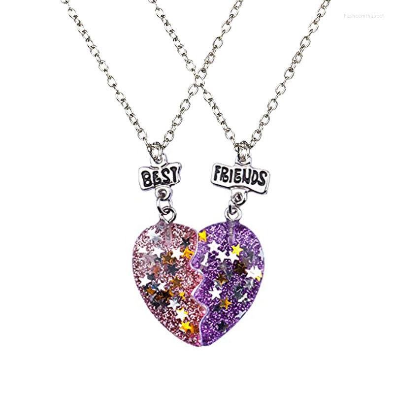 Pendant Necklaces Wholesale Lots BFF Friendship Heart Necklace Gilrs Accessory Shiny Sequins Star Short Women Jewelry 2pcs Set
Pendant Necklaces Wholesale Lots BFF Friendship Heart Necklace Gilrs Accessory Shiny Sequins Star Short Women Jewelry 2pcs Set