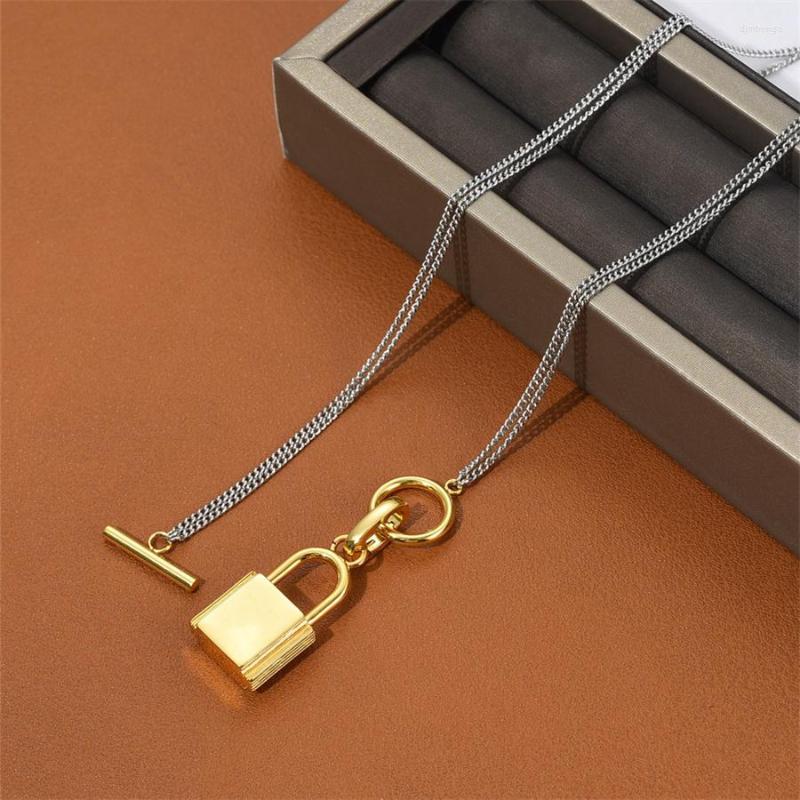 Choker Summer Three-Dimensional Lock Pendant OT Buckle Double-Layer Necklace Removable Two-Color Fashion All-Match Jewelry Gift
Choker Summer Three-Dimensional Lock Pendant OT Buckle Double-Layer Necklace Removable Two-Color Fashion All-Match Jewelry Gift