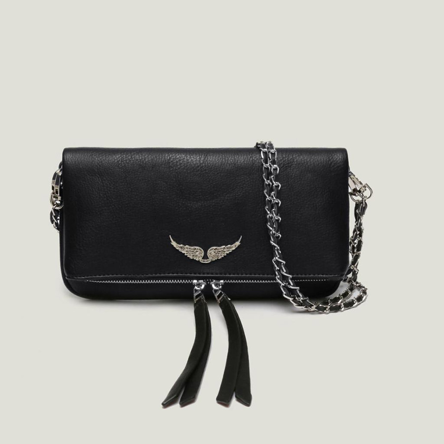 Luxury Designer European Style Womens Bag Handbag Zadig Wings Diamond-ironing ZV Sheepskin Leather Messenger Crossbody Handbags Two Chain Ladies Clutch Hasp Bags, Black
Luxury Designer European Style Womens Bag Handbag Zadig Wings Diamond-ironing ZV Sheepskin Leather Messenger Crossbody Handbags Two Chain Ladies Clutch Hasp Bags, Black
