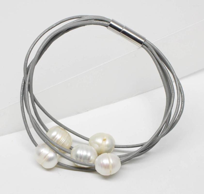 Strand Beauty 10mmx12mm Growth Rings Drop Pearl Handmade 5Rows Gray Leather Bracelet 7.5inches White Pink Black Red
Strand Beauty 10mmx12mm Growth Rings Drop Pearl Handmade 5Rows Gray Leather Bracelet 7.5inches White Pink Black Red