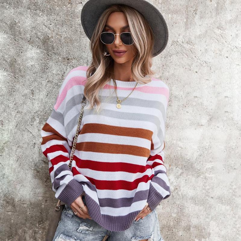 Women' Sweaters 2022 Fall Winter O Neck Long Sleeve Striped Knitted Tops For Women' Elegant Temperament All Match Casual Sweater, Blue
Women' Sweaters 2022 Fall Winter O Neck Long Sleeve Striped Knitted Tops For Women' Elegant Temperament All Match Casual Sweater, Blue
