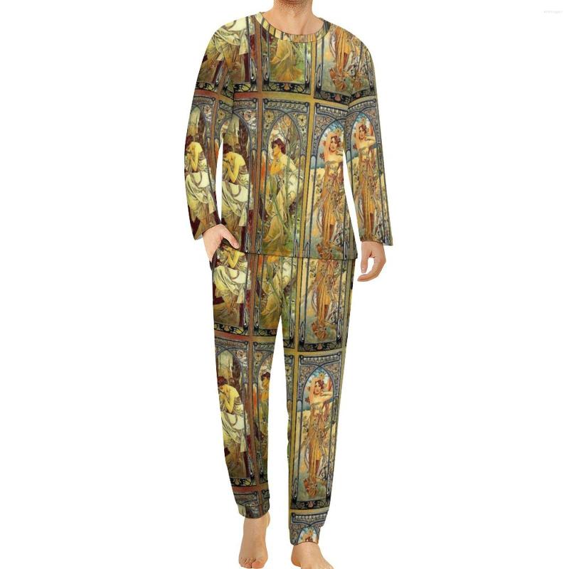 Men' Sleepwear Tarot Print Pajamas Daily 2 Piece Nouveau Vintage Art Trendy Pajama Sets Male Long-Sleeve Casual Graphic Large Size, Style-7
Men' Sleepwear Tarot Print Pajamas Daily 2 Piece Nouveau Vintage Art Trendy Pajama Sets Male Long-Sleeve Casual Graphic Large Size, Style-7