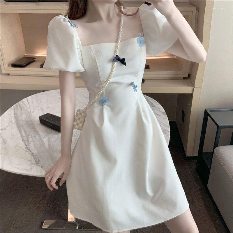Casual Dresses Women White Puff Sleeve Dress Women' Summer Square Collar A- Line Skirt Vestido De Mujer Femme Robe
Casual Dresses Women White Puff Sleeve Dress Women' Summer Square Collar A- Line Skirt Vestido De Mujer Femme Robe