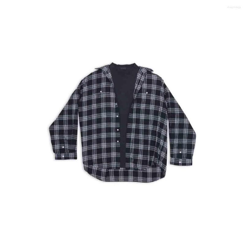Men's Jackets Luxury Small Logo Patched Woolen Fabric Patchwork Coat Plaid Shirt Fake Pieces Inside T Stitching Men Jacket, Black
Men's Jackets Luxury Small Logo Patched Woolen Fabric Patchwork Coat Plaid Shirt Fake Pieces Inside T Stitching Men Jacket, Black