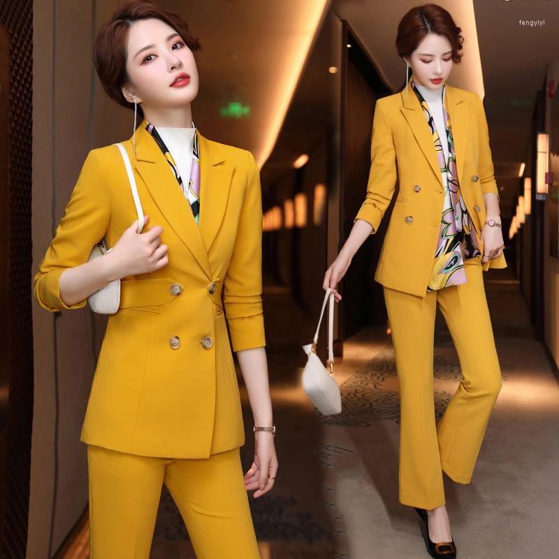 Women' Two Piece Pants Winter And Autumn Women' Trousers Suit Yellow White Black Red Double Breasted Professional, Suit with trousers
Women' Two Piece Pants Winter And Autumn Women' Trousers Suit Yellow White Black Red Double Breasted Professional, Suit with trousers