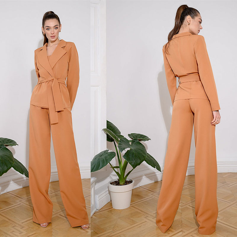 Hot Red Carpet Fashion Women Pants Suits 2 Pieces Slim Fit Prom Evening Party Wear Blazer Trouser With Belts
Hot Red Carpet Fashion Women Pants Suits 2 Pieces Slim Fit Prom Evening Party Wear Blazer Trouser With Belts