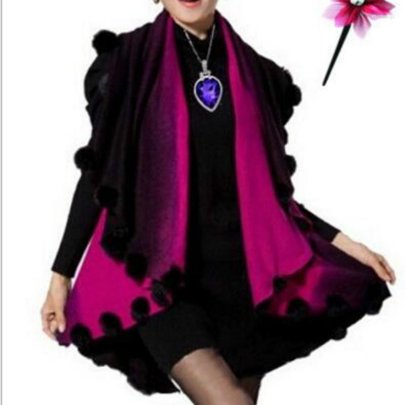 Scarves Elegant Women Oversized Knitted Gradient Color Cashmere Cloak Poncho Capes Pashmina Round Scarf Faux Fur Ball Shawls
Scarves Elegant Women Oversized Knitted Gradient Color Cashmere Cloak Poncho Capes Pashmina Round Scarf Faux Fur Ball Shawls