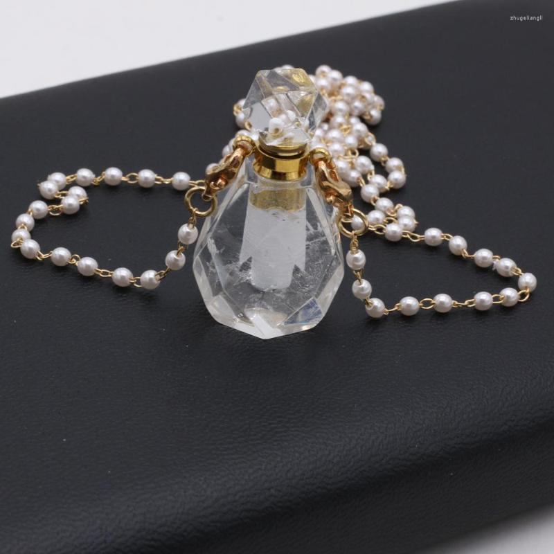 Pendant Necklaces Natural White Crystal Perfume Bottle Pendants Free Two Eyes Pearls Chains For Jewelry Making DIY Bracelet Necklace
Pendant Necklaces Natural White Crystal Perfume Bottle Pendants Free Two Eyes Pearls Chains For Jewelry Making DIY Bracelet Necklace