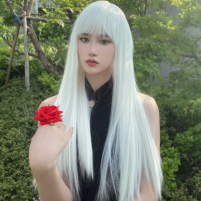 Hair Lace Wigs Wig Female Black White Long Straight Air Bangs Temperament Trim Face Cos False Hair
Hair Lace Wigs Wig Female Black White Long Straight Air Bangs Temperament Trim Face Cos False Hair