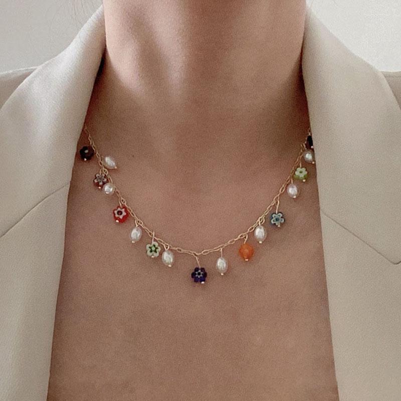 Choker Handmade Lovely Colorful Flower Pearl Drop Necklace For Women Girl Cute Pearls Tassel Chocker Necklaces Colares
Choker Handmade Lovely Colorful Flower Pearl Drop Necklace For Women Girl Cute Pearls Tassel Chocker Necklaces Colares