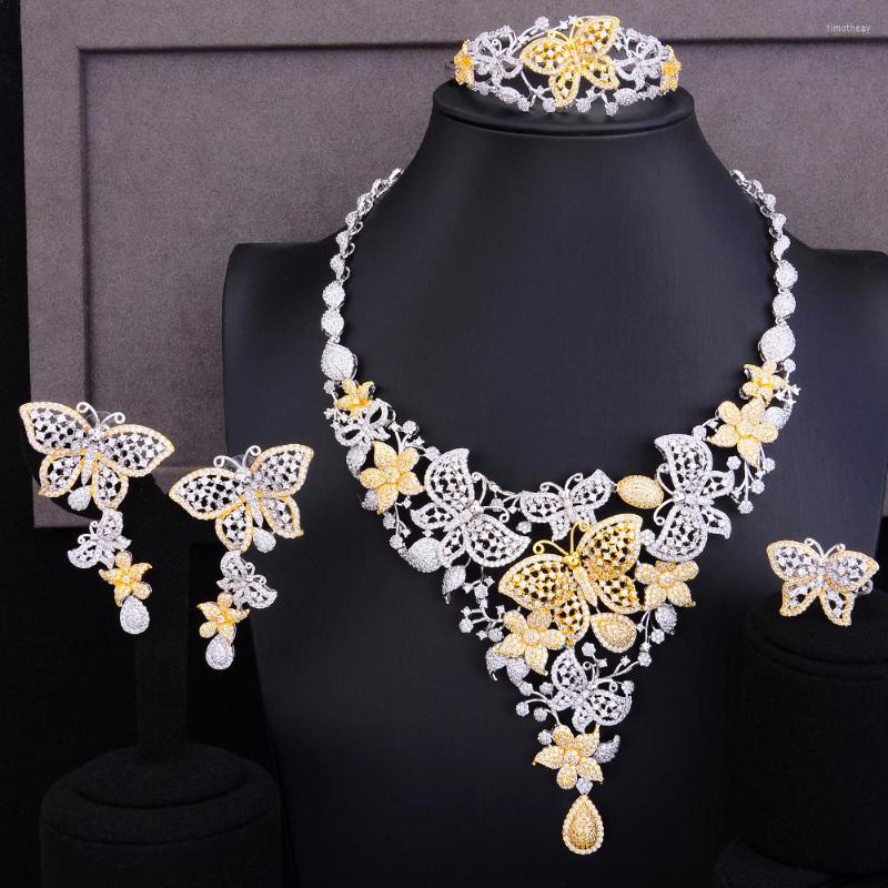 Necklace Earrings Set GODKI Luxury Butterfly 4PCS Nigerian For Women Wedding Cubic Zircon Crystal CZ African Bridal, Picture shown
Necklace Earrings Set GODKI Luxury Butterfly 4PCS Nigerian For Women Wedding Cubic Zircon Crystal CZ African Bridal, Picture shown