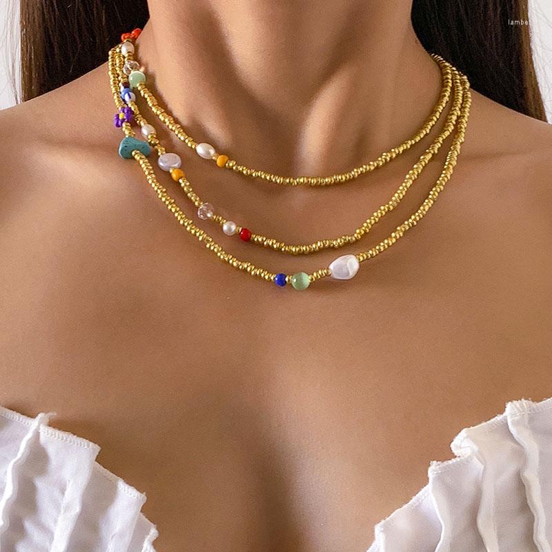 Choker Vintage Multilayer Seed Beads Flower Pearl Necklace For Women Geometric Beaded Chains Clavicle Collar Jewelry
Choker Vintage Multilayer Seed Beads Flower Pearl Necklace For Women Geometric Beaded Chains Clavicle Collar Jewelry