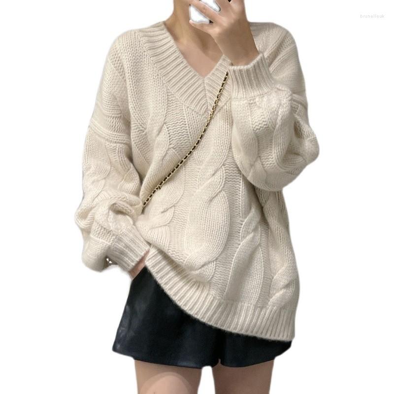 Women's Sweaters Sweater Women's V-neck Cashmere Autumn And Winter Thick High-end Wool Pullover Loose Oversized Top, Camel
Women's Sweaters Sweater Women's V-neck Cashmere Autumn And Winter Thick High-end Wool Pullover Loose Oversized Top, Camel
