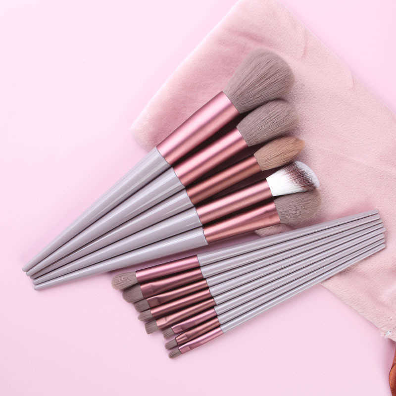13Pcs Makeup Brushes Set Eyeshadow Contour Brush Fluffy Foundation Powder Blending Make Up Brush Beauty Tools Juego De Pinceles De Maquillaje Make-up-