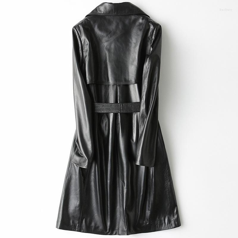 Women's Leather Soft Sheepskin Genuine Luxury Women Long Coats With Belt Real Trench Jacket Black Fashion Ladies Clothes
Women's Leather Soft Sheepskin Genuine Luxury Women Long Coats With Belt Real Trench Jacket Black Fashion Ladies Clothes