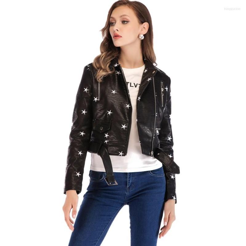 Women's Leather Fashion Brand Short Style Stars Pattern Embroidery Pu Jackets Female Elegant Balck Long Sleeve Jacket Wq670, Black
Women's Leather Fashion Brand Short Style Stars Pattern Embroidery Pu Jackets Female Elegant Balck Long Sleeve Jacket Wq670, Black