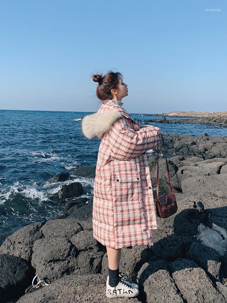 Women' Trench Coats Cotton Women' Korean The Loose Wild Winter Clothing Long Jacket Plus Velvet Thickening A535, Pink grid
Women' Trench Coats Cotton Women' Korean The Loose Wild Winter Clothing Long Jacket Plus Velvet Thickening A535, Pink grid