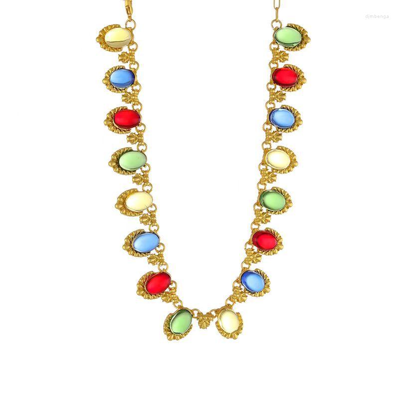 Choker Statement Colorful Stones Metallic Necklacec For Women Personality Fashion Collares
Choker Statement Colorful Stones Metallic Necklacec For Women Personality Fashion Collares