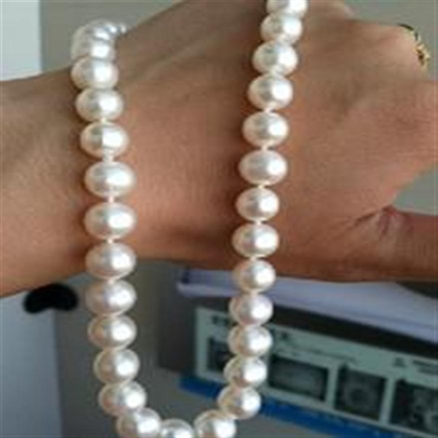 New Fine Pearl Jewelry Natural 9-10mm whitepearl necklace 18inches290s 
New Fine Pearl Jewelry Natural 9-10mm whitepearl necklace 18inches290s