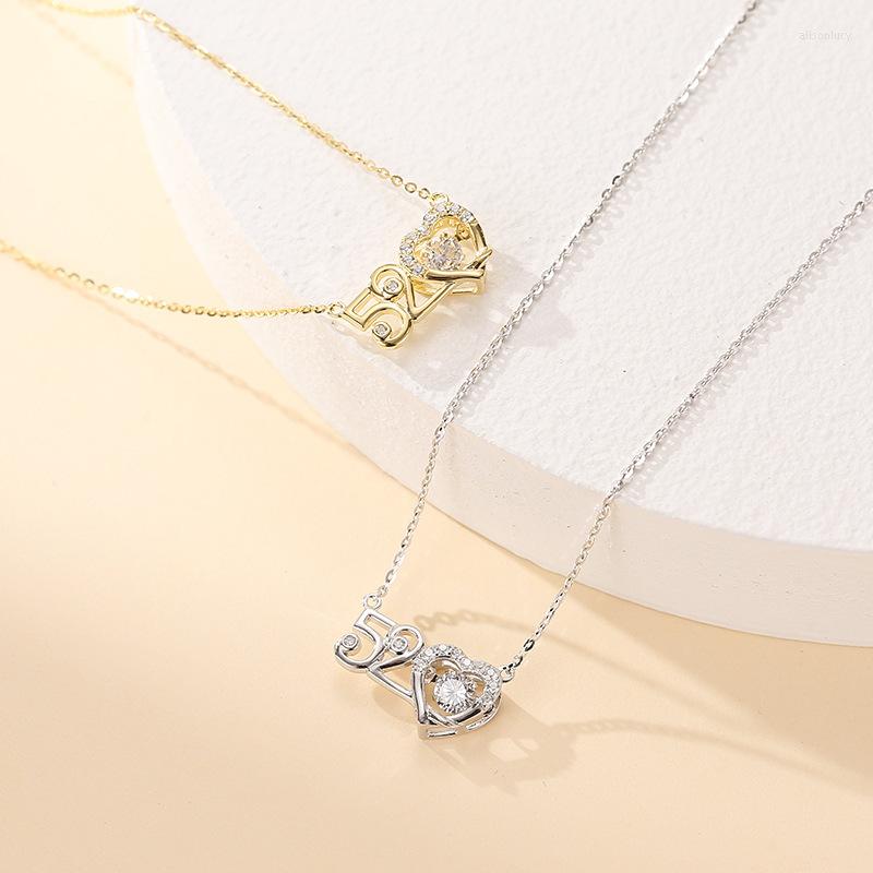 Chains I Love You 520 Heart Moving Pendant Necklace Female Valentine's Day Collarbone Chain Jewelry Pendants And Necklaces Women
Chains I Love You 520 Heart Moving Pendant Necklace Female Valentine's Day Collarbone Chain Jewelry Pendants And Necklaces Women