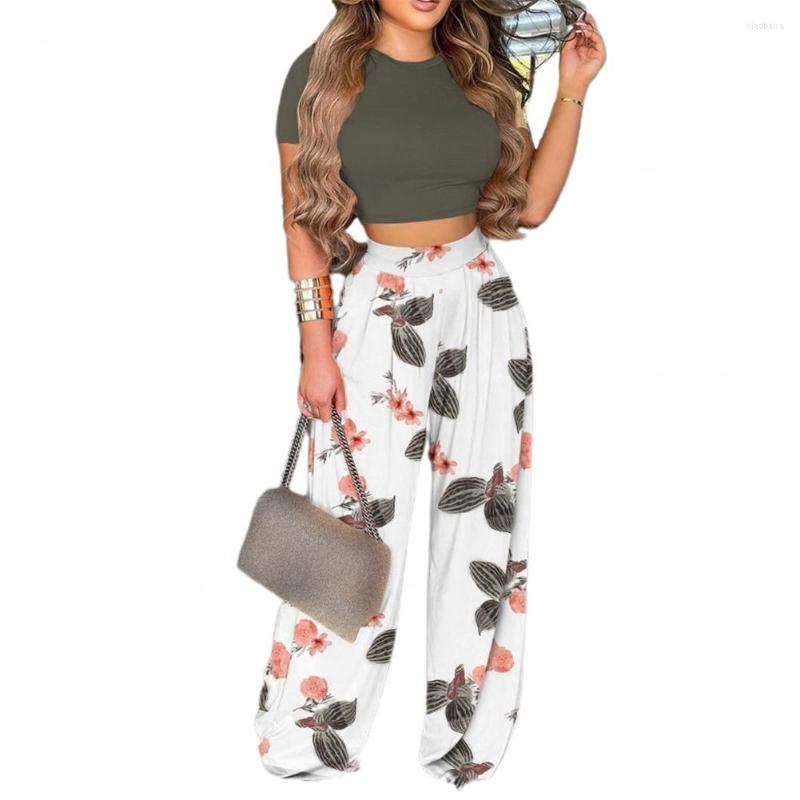Women's Two Piece Pants 1 Set Crew Neck Elastic Waist Outfit Crop Top Summer Slim, Khaki
Women's Two Piece Pants 1 Set Crew Neck Elastic Waist Outfit Crop Top Summer Slim, Khaki