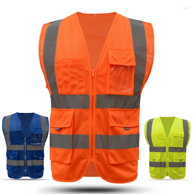 Men's Vests 2022 Hi Vis Fluorescent Yellow Safety Vest With Customized Logo Construction Reflective Pockets And Zipper For Men, Blue
Men's Vests 2022 Hi Vis Fluorescent Yellow Safety Vest With Customized Logo Construction Reflective Pockets And Zipper For Men, Blue
