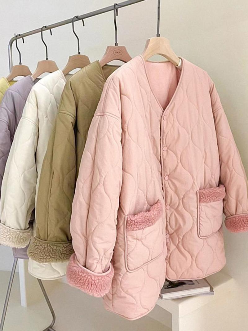 Women' Down Women Casual Warm Jacket Autumn Winter Sweet Fashion Pocked Single Breasted V-neck Imitation Lamb Wool Padded Cotton Coat, Khaki
Women' Down Women Casual Warm Jacket Autumn Winter Sweet Fashion Pocked Single Breasted V-neck Imitation Lamb Wool Padded Cotton Coat, Khaki