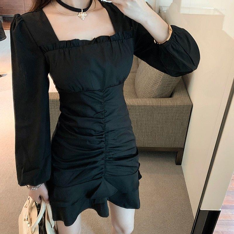 Casual Dresses Women Women' 2022 Spring Autumn Ruffled Dress Vestido De Mujer Femme Robe, Black
Casual Dresses Women Women' 2022 Spring Autumn Ruffled Dress Vestido De Mujer Femme Robe, Black