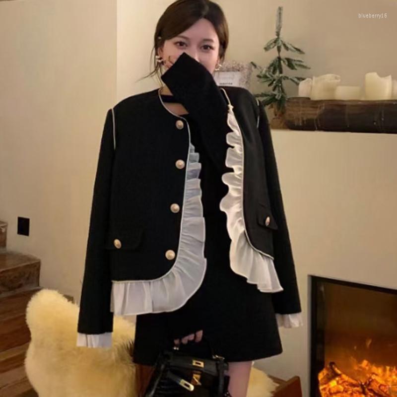 Women's Jackets Wood Ear Imitation Mink Woolen Jacket Women Autumn Small Fragrance Wind Stitching Design Cardigan Coat S434, White
Women's Jackets Wood Ear Imitation Mink Woolen Jacket Women Autumn Small Fragrance Wind Stitching Design Cardigan Coat S434, White