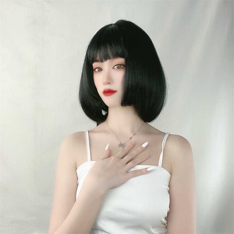 Hair Lace Wigs Ji Hairstyle Wig Female Qi Bangs Short Straight Hair Net Red Trim Bobo Head Cover, Black
Hair Lace Wigs Ji Hairstyle Wig Female Qi Bangs Short Straight Hair Net Red Trim Bobo Head Cover, Black