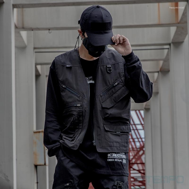 Men's Vests Techwear Vest With Multiple Pockets Streetwear Darkwear Streetgoth, Picture shown
Men's Vests Techwear Vest With Multiple Pockets Streetwear Darkwear Streetgoth, Picture shown