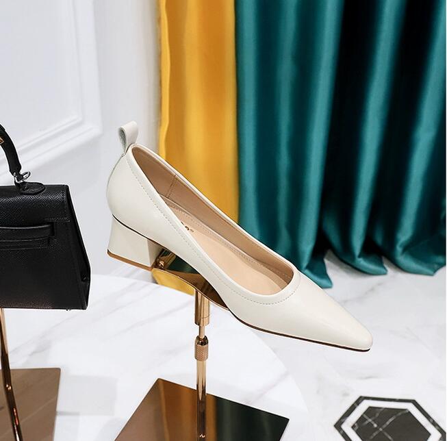 Thick Heel Mid Heel Shoes Women Pumps Pointed Professional OL Office Women's Shoes Pu Leather Women Heels, Black
Thick Heel Mid Heel Shoes Women Pumps Pointed Professional OL Office Women's Shoes Pu Leather Women Heels, Black