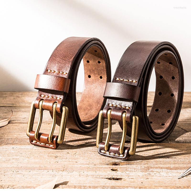 Belts Top Quality Men's Leather Belt Double Claw Brass Buckle Full Grain Genuine Handmade Old Trend Jeans Casual 35mm, Black
Belts Top Quality Men's Leather Belt Double Claw Brass Buckle Full Grain Genuine Handmade Old Trend Jeans Casual 35mm, Black