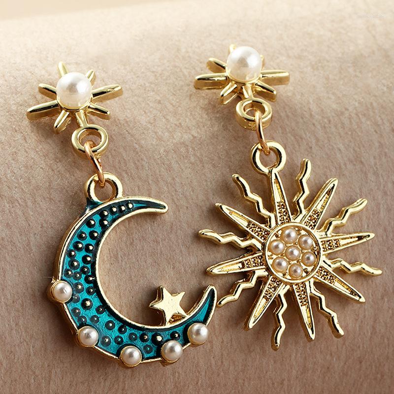 Dangle Earrings Boho Pearl Gold Color Sun Enamel Metal Moon Drop For Women Fashion Asymmetric Female Statement Jewelry Gifts
Dangle Earrings Boho Pearl Gold Color Sun Enamel Metal Moon Drop For Women Fashion Asymmetric Female Statement Jewelry Gifts