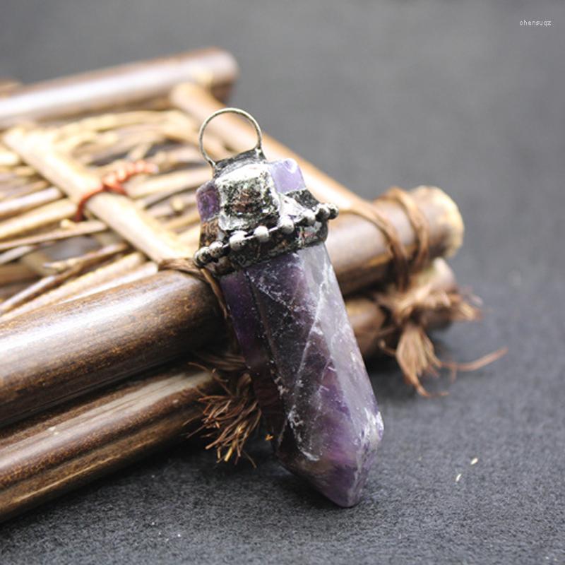 Pendant Necklaces Style 1Pc Natural Hexagonal Stone Necklace Ant Gold-Plated SunFlower Cap Rose Amethystss Jewelry Making
Pendant Necklaces Style 1Pc Natural Hexagonal Stone Necklace Ant Gold-Plated SunFlower Cap Rose Amethystss Jewelry Making